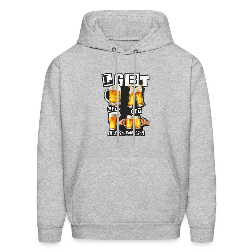 Beersexual Hoodie - LGBT Lets Get Beers Tonight - heather gray