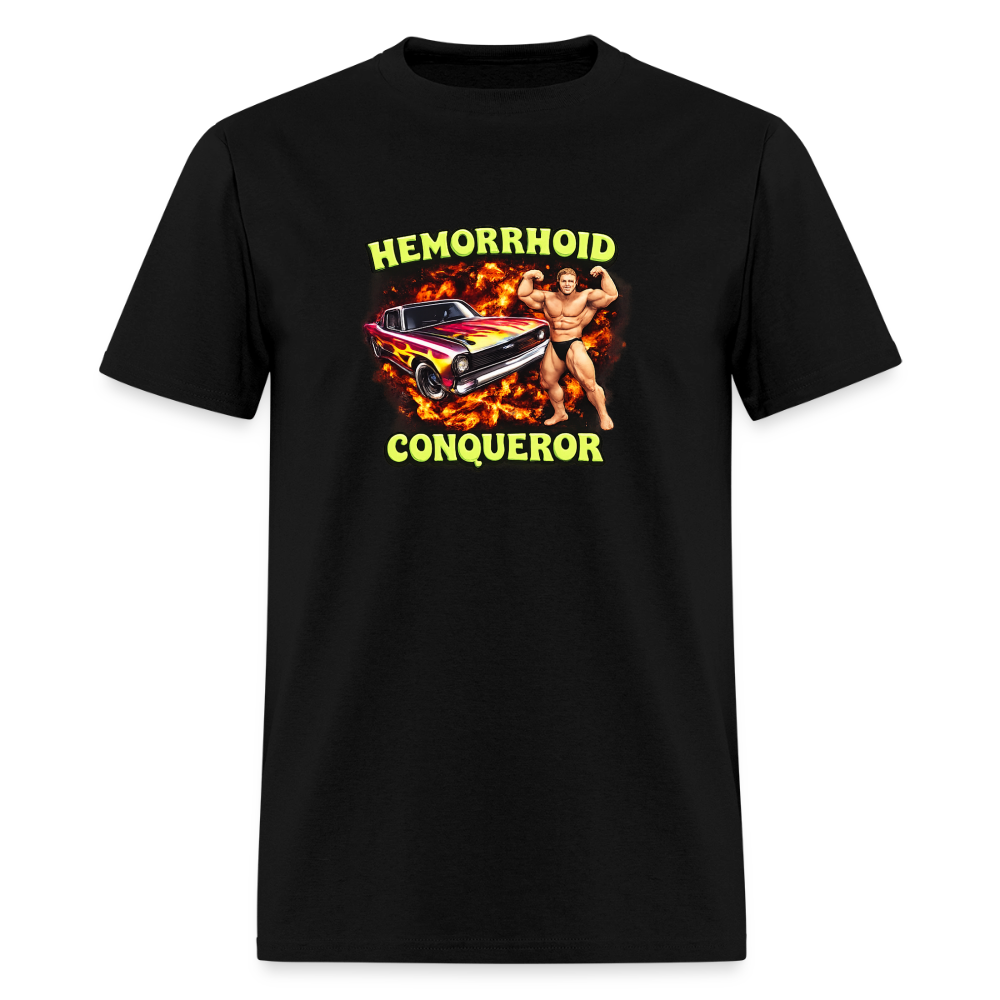 Hemorrhoid Conqueror - Muscle Car Tee - black