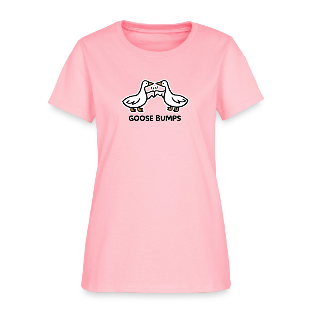 Goose Bumps Women's Tee - Patriotic Geese Pun - pink