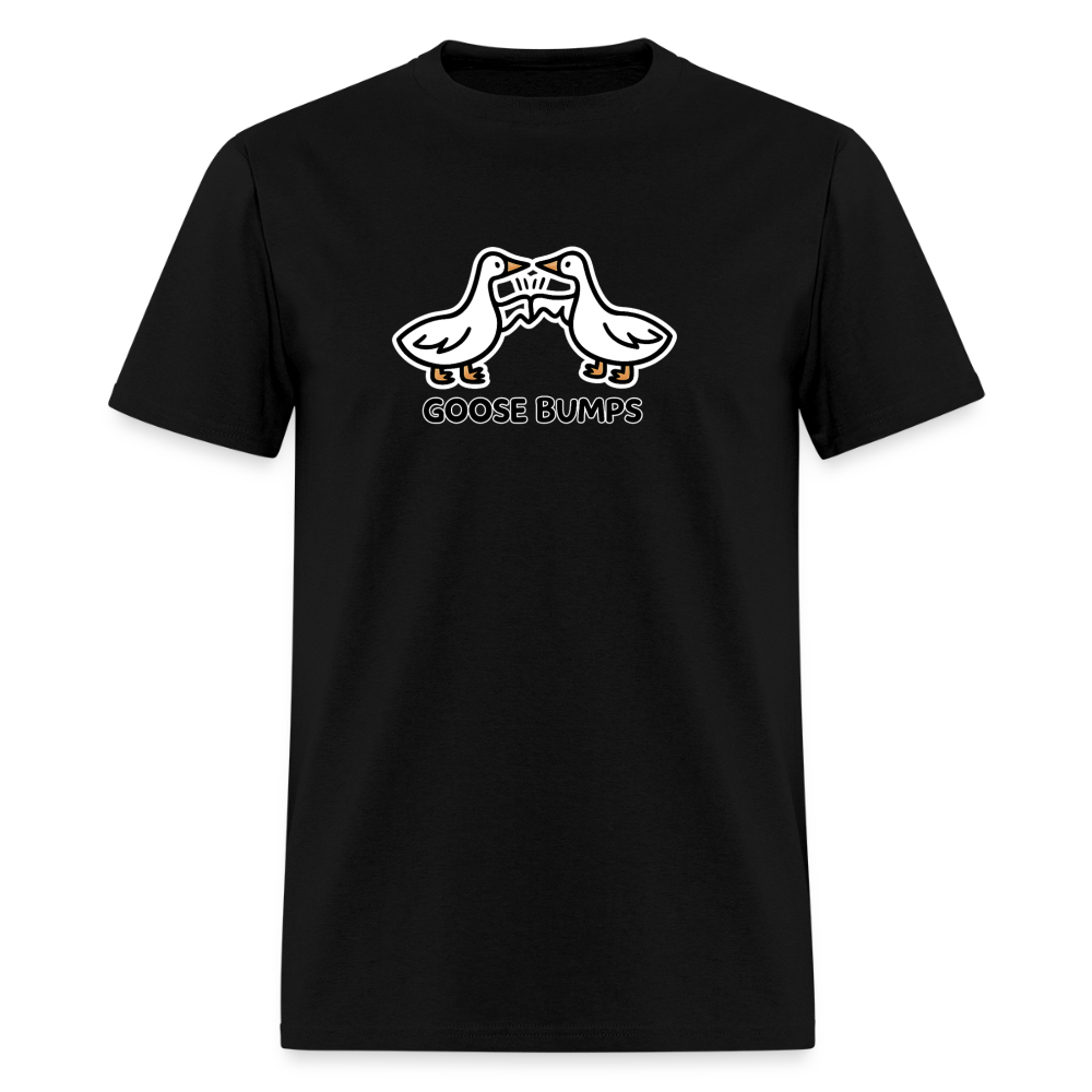 Goose Bumps - Fist Bumping Geese Tee - black