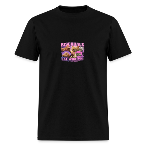 Bisexuals Eat What - Cats Meme Tee - black