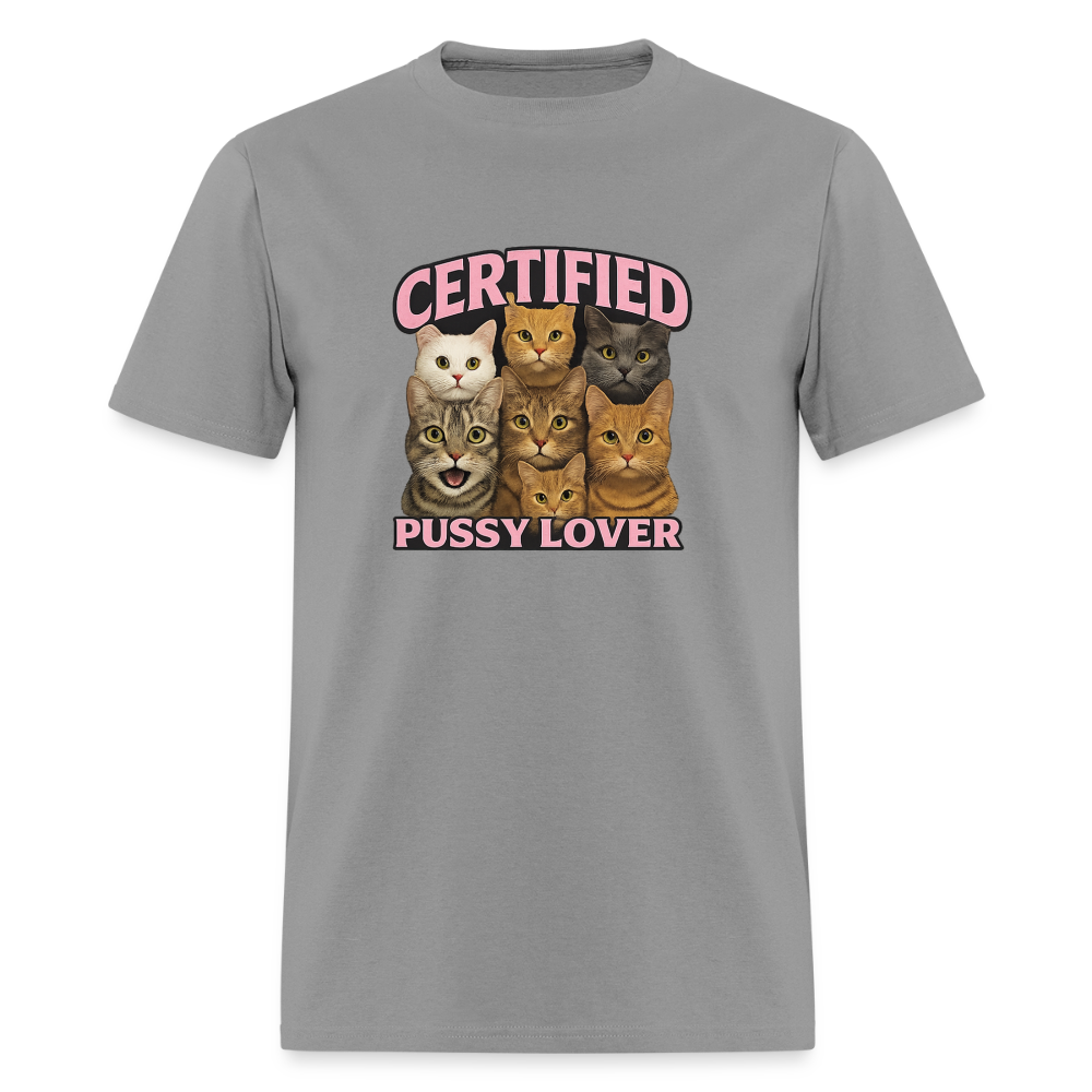 Certified Pussy Lover - Cat Dad Tee - rock