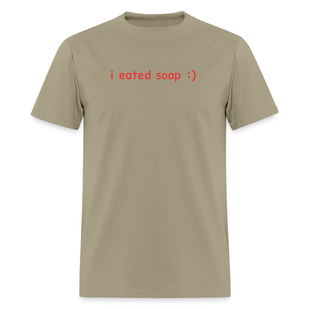 I Eated Soap - Crayon Confession Tee - khaki