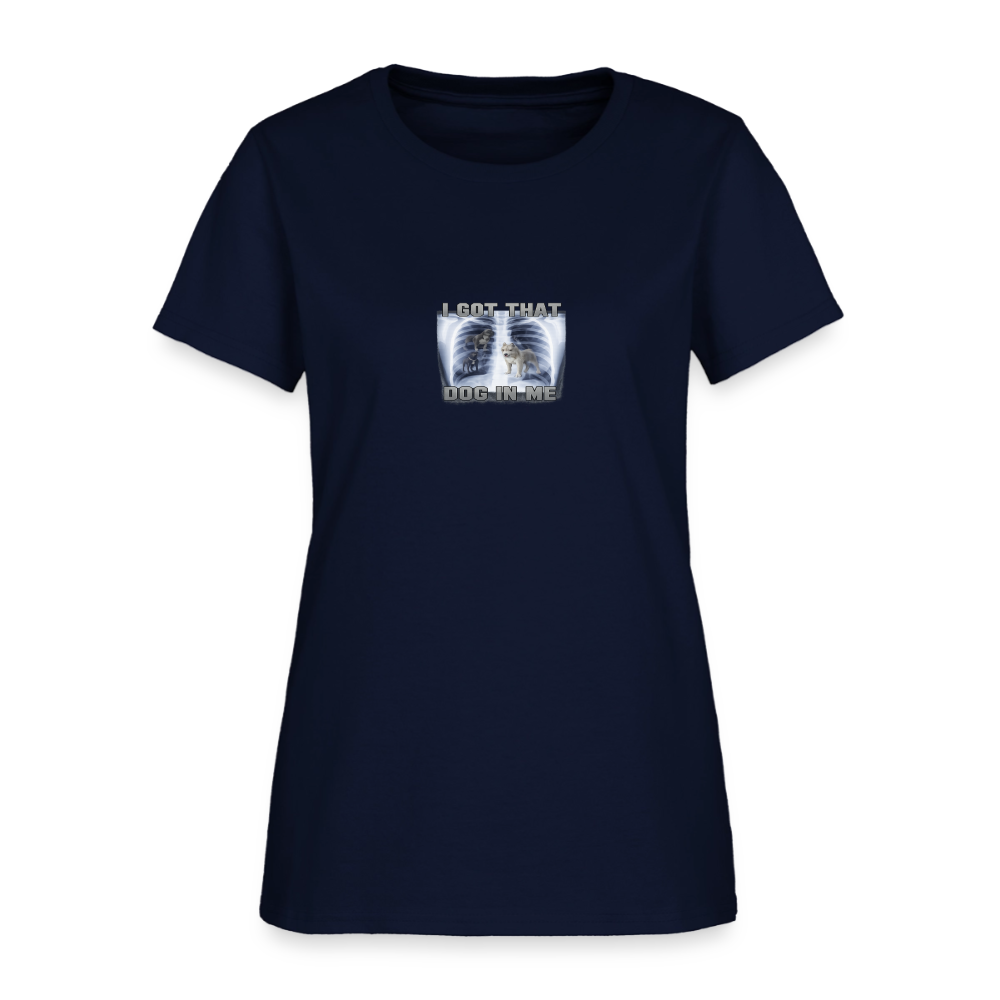 I Got That Dog In Me Women's Tee - Beast Mode X-Ray Gym - navy