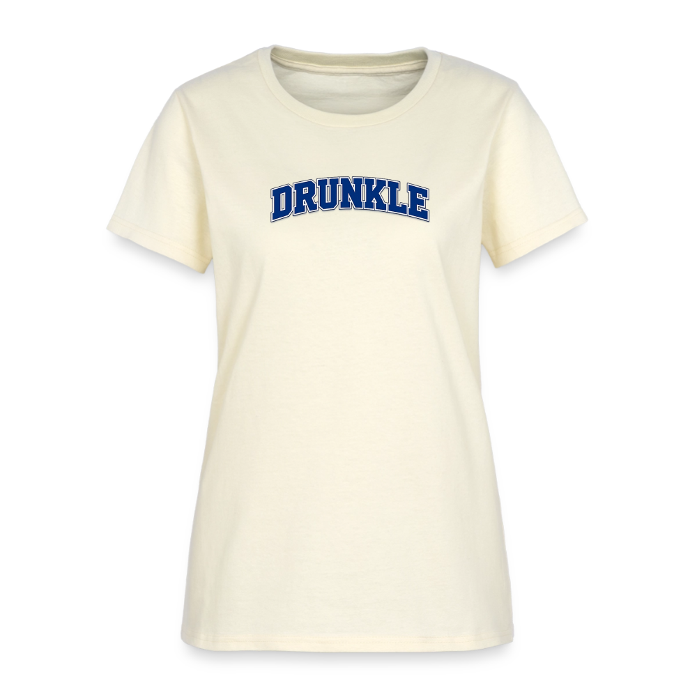 Drunkle Women's Tee - Varsity Drunk Auntie - off white