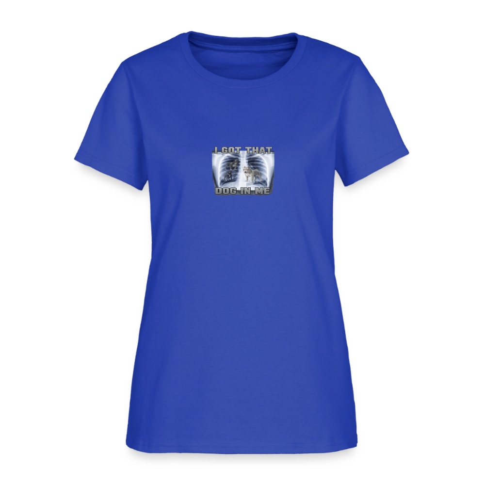 I Got That Dog In Me Women's Tee - Beast Mode X-Ray Gym - royal blue