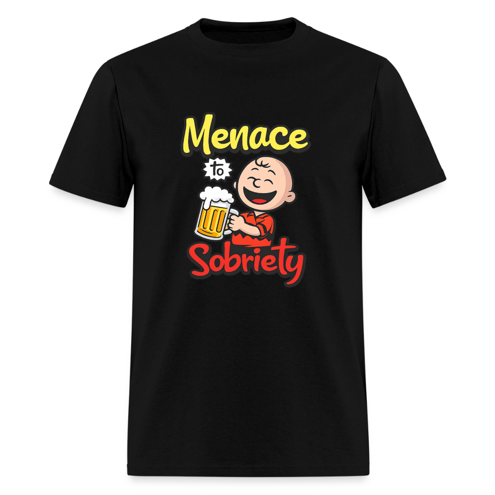Menace to Sobriety - Vintage Cartoon Tee - black