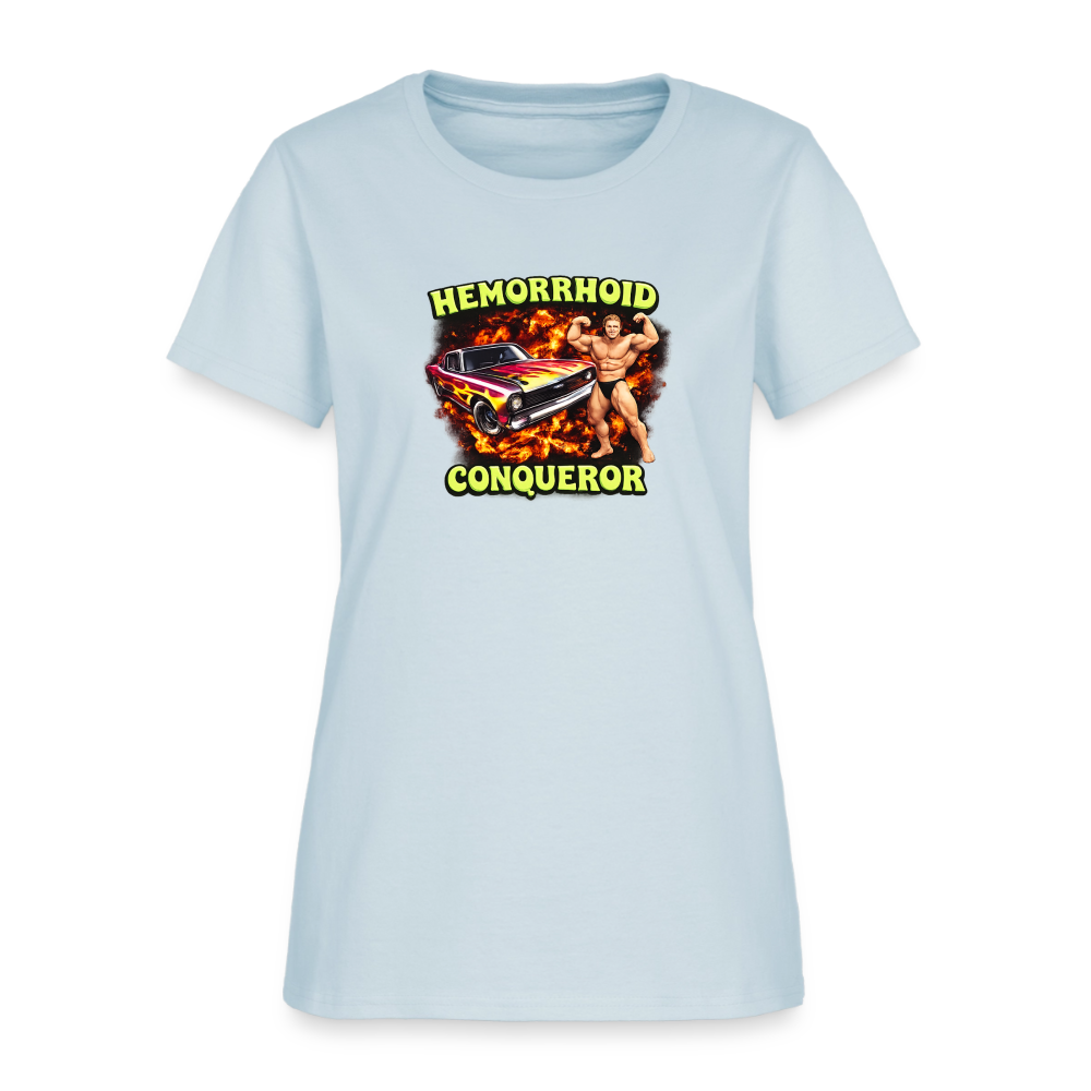 Hemorrhoid Conqueror Women's Tee - Muscle Car Champion - light blue