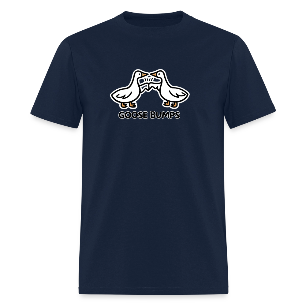 Goose Bumps - Fist Bumping Geese Tee - navy