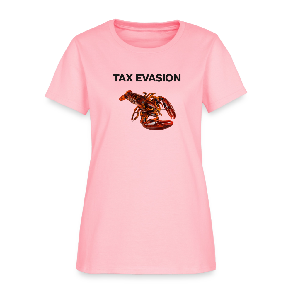Tax Evasion Women's Tee - Lobster Patriot Pun - pink