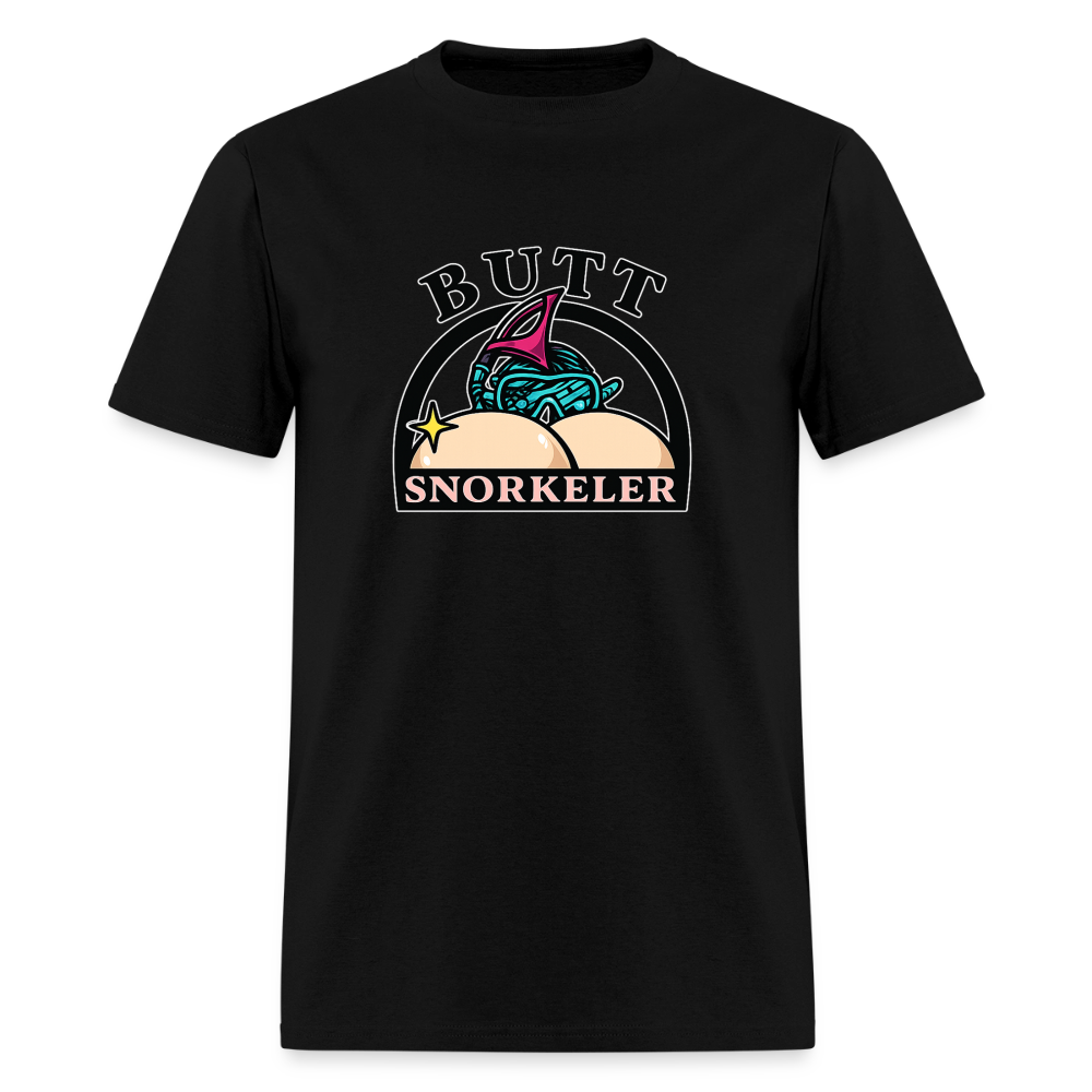Butt Snorkeler - Adult Humor Tee - black