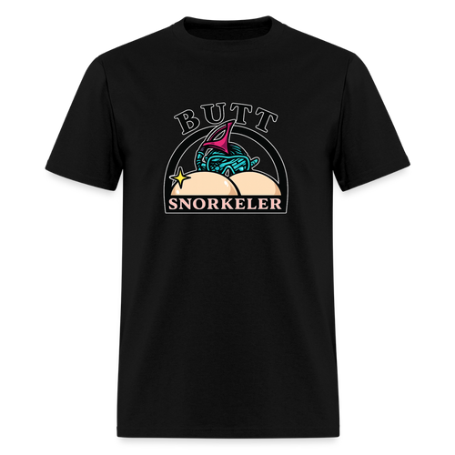 Butt Snorkeler - Adult Humor Tee - black