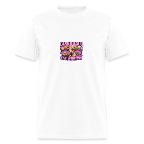 Bisexuals Eat What - Cats Meme Tee - white