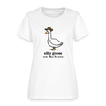 Silly Goose On The Loose Women's Tee - Cowboy Goose Meme - white