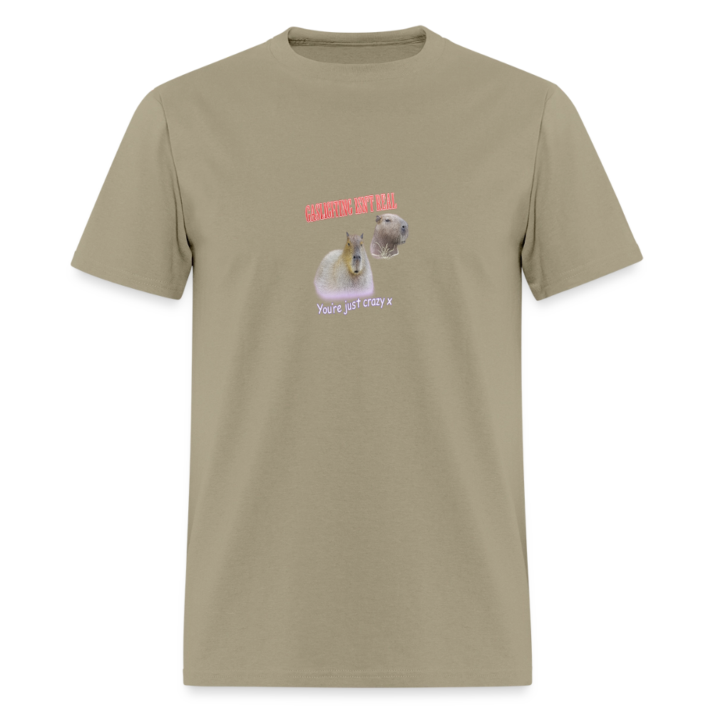 Gambling Isn't Real - Capybara Cope Tee - khaki