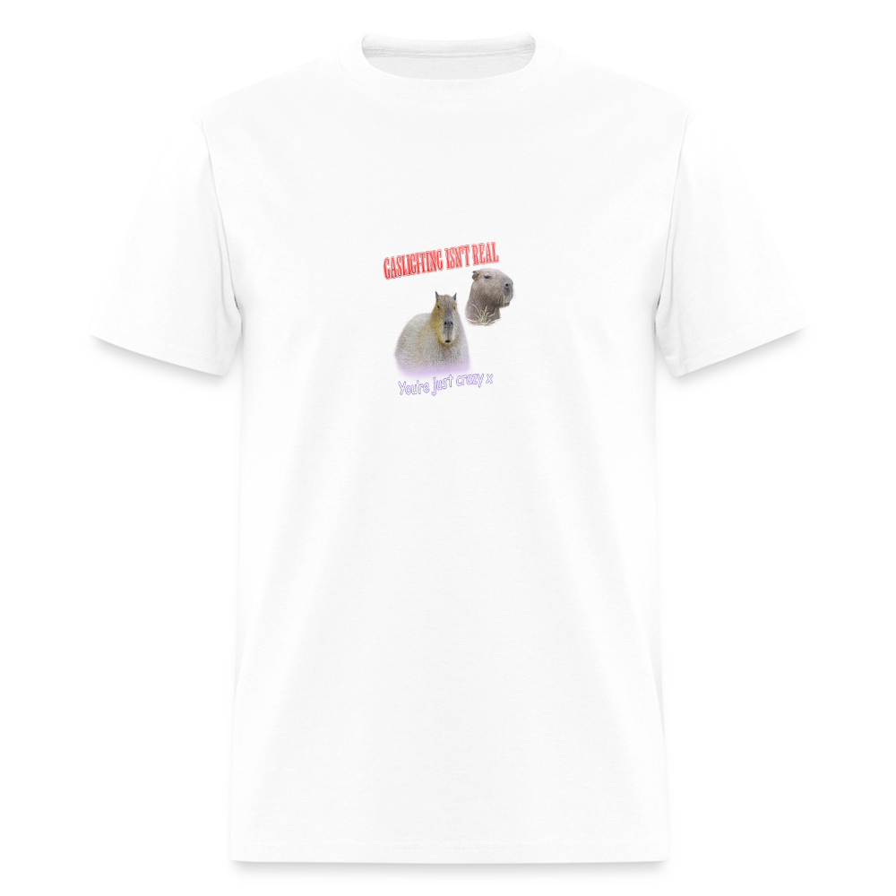 Gambling Isn't Real - Capybara Cope Tee - white