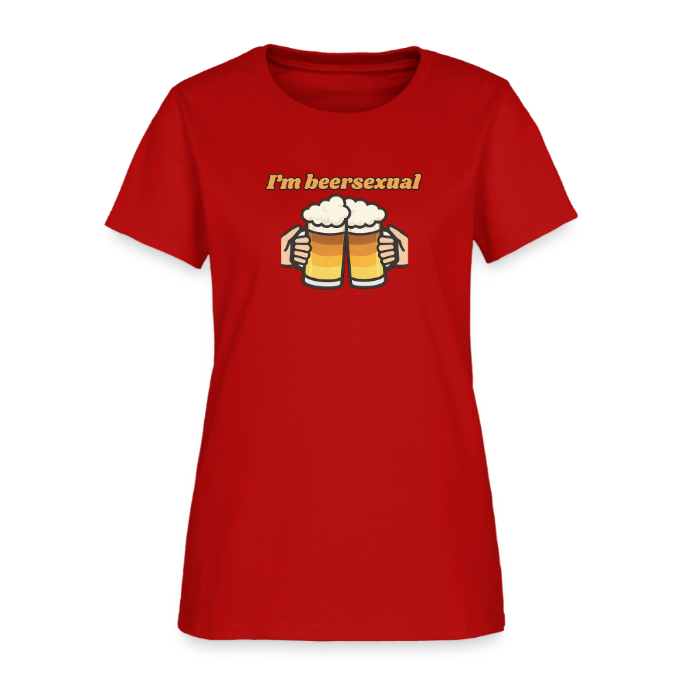 I'm Beersexual Women's Tee - Cheers to Beer - red