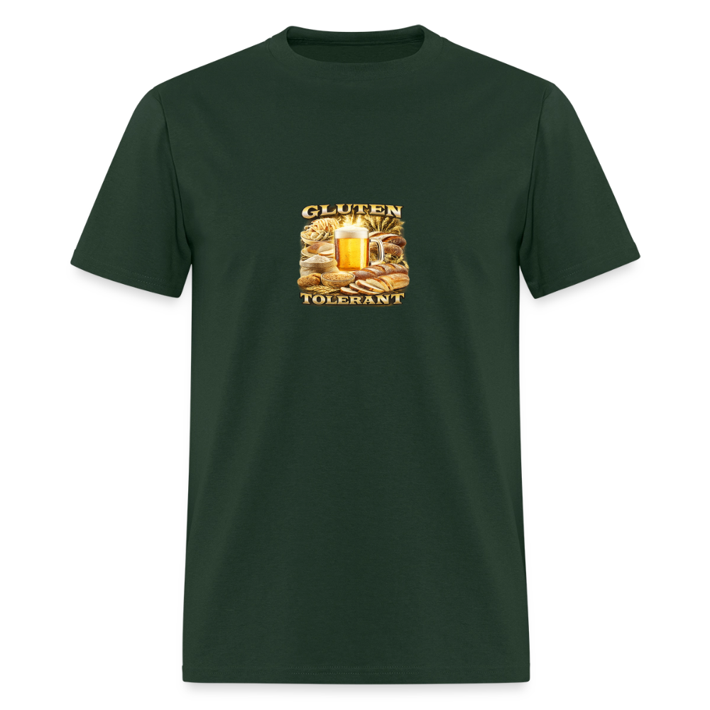 Gluten Tolerant Tee - Beer Drinker Pride - forest green