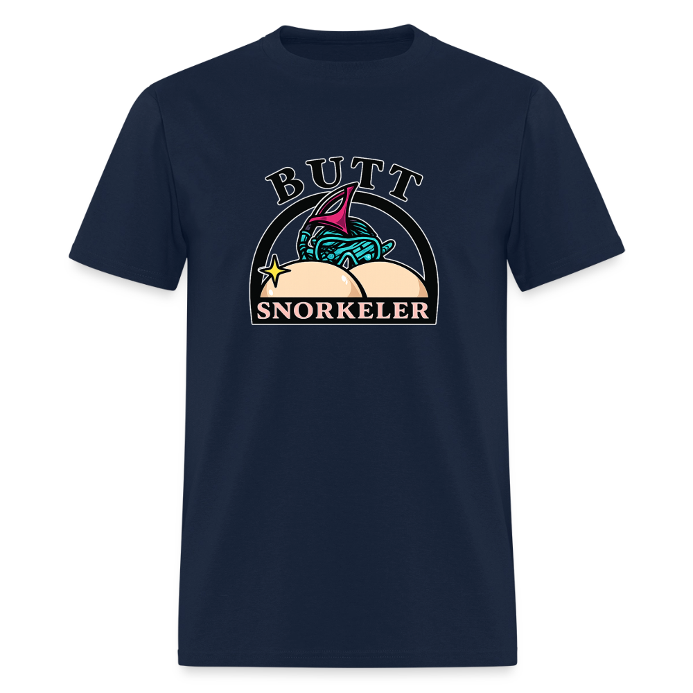 Butt Snorkeler - Adult Humor Tee - navy