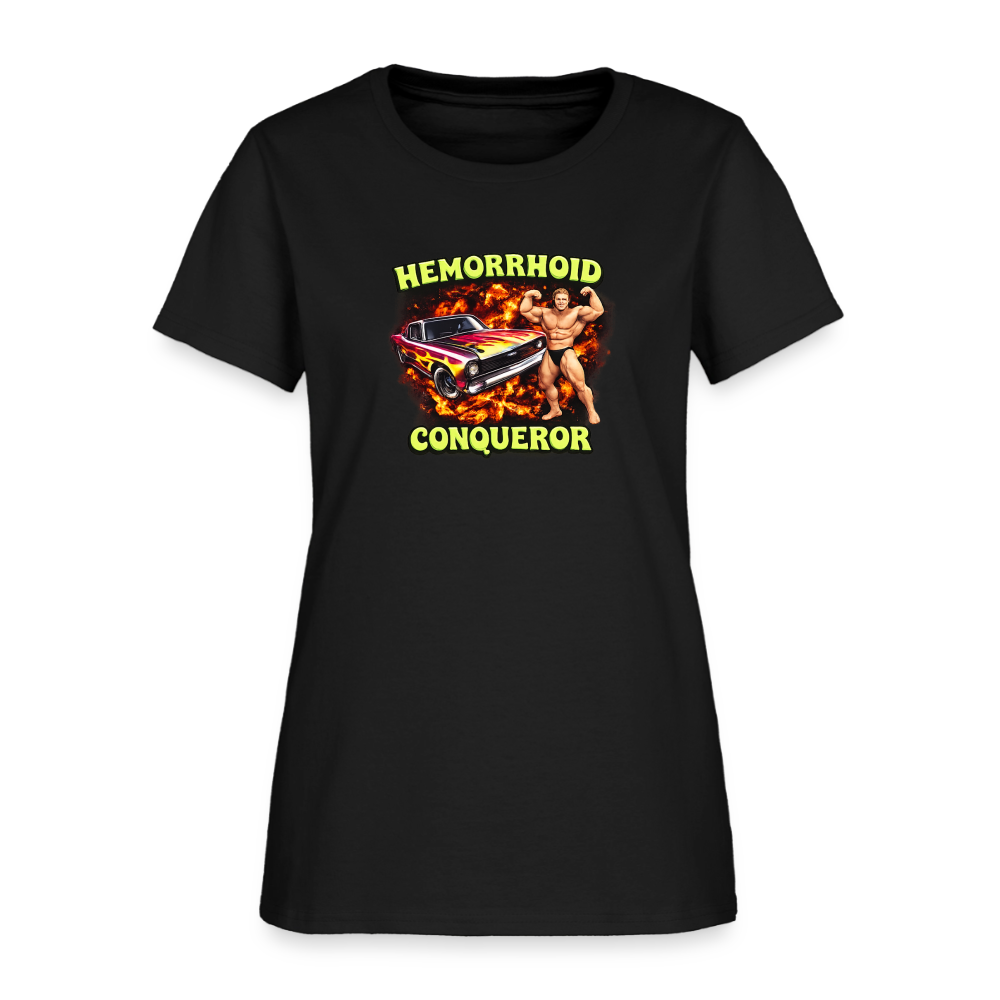 Hemorrhoid Conqueror Women's Tee - Muscle Car Champion - black