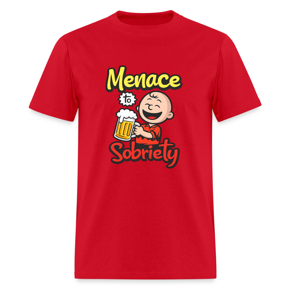 Menace to Sobriety - Vintage Cartoon Tee - red