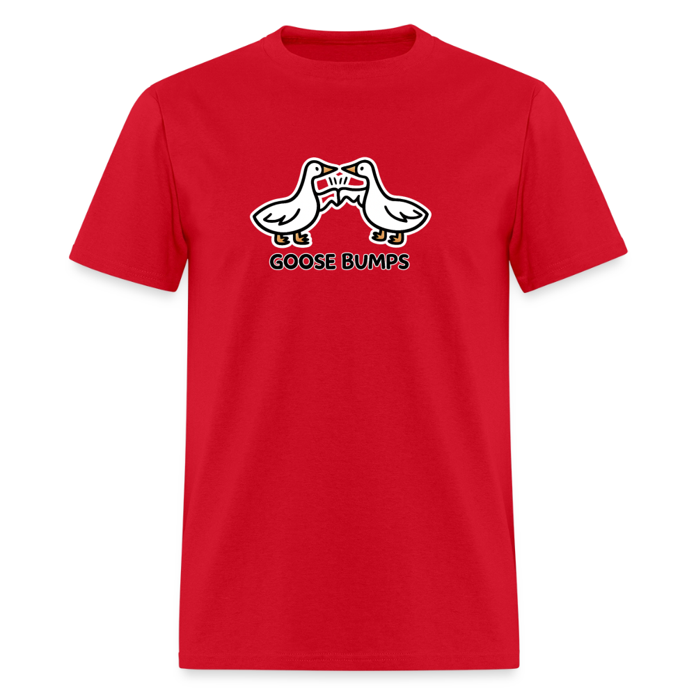 Goose Bumps - Fist Bumping Geese Tee - red