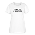 Shakin Tits & Takin Shits Women's Tee - Crude Girl's Night Out - white