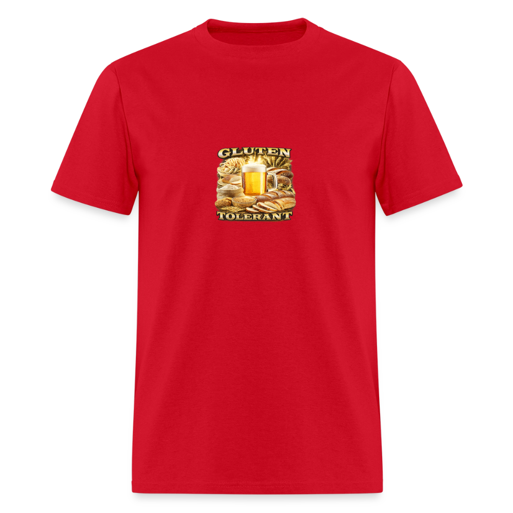 Gluten Tolerant Tee - Beer Drinker Pride - red