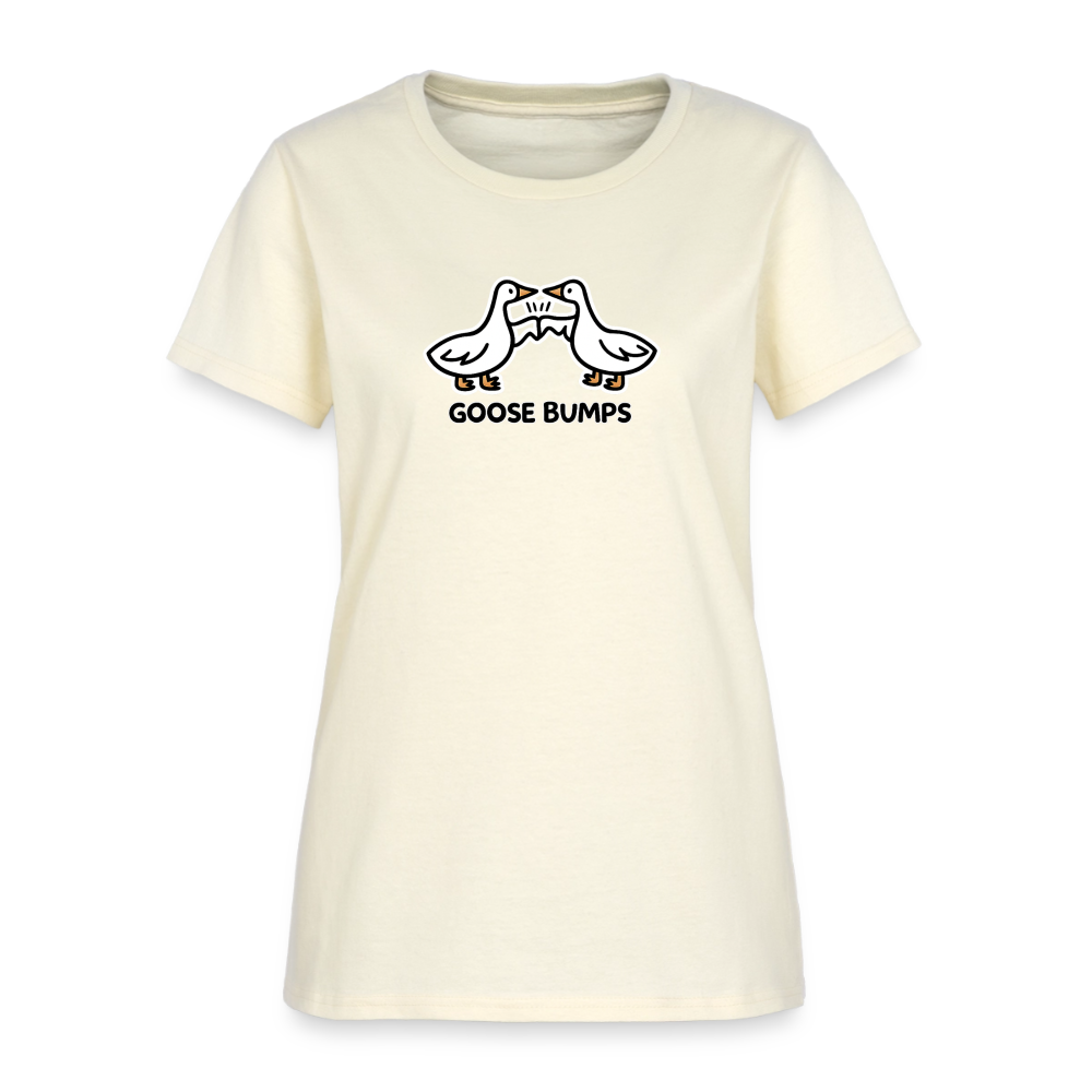 Goose Bumps Women's Tee - Patriotic Geese Pun - off white