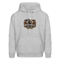 Off The Rails Clothing Logo Hoodie - American Eagle Train Patriotic Hoodie - heather gray