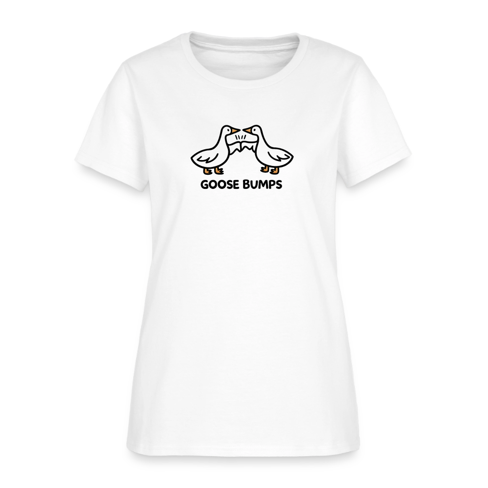 Goose Bumps Women's Tee - Patriotic Geese Pun - white