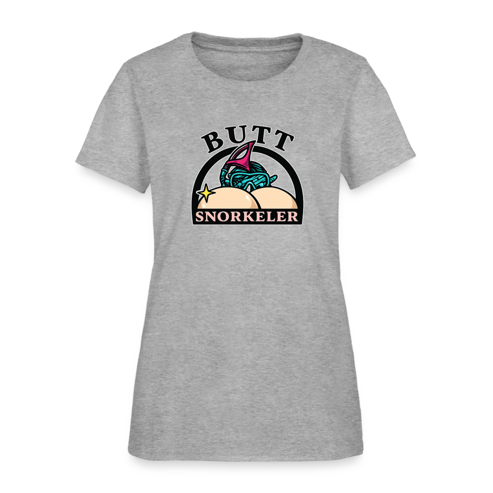Butt Snorkeler Women's Tee - Crude Beach Humor - heather gray