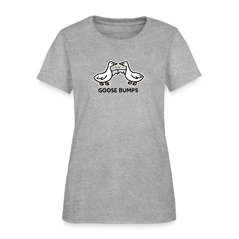 Goose Bumps Women's Tee - Patriotic Geese Pun - heather gray