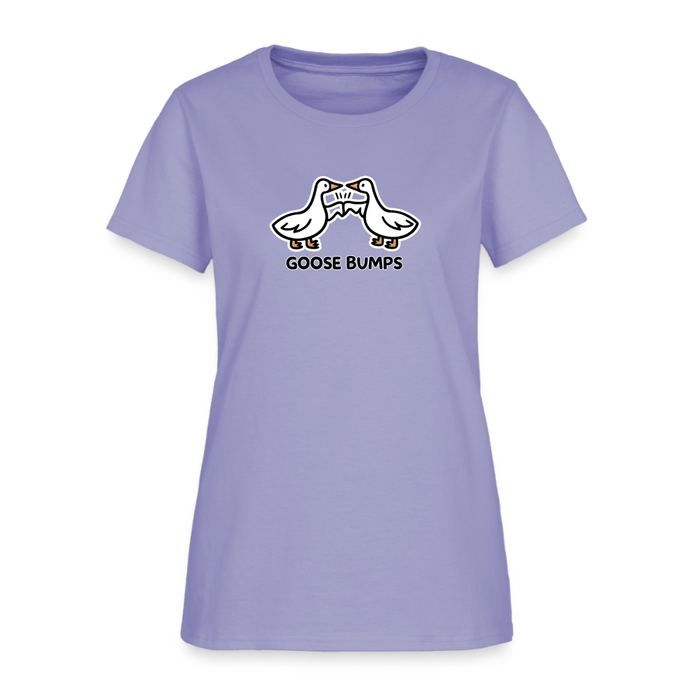 Goose Bumps Women's Tee - Patriotic Geese Pun - lavender