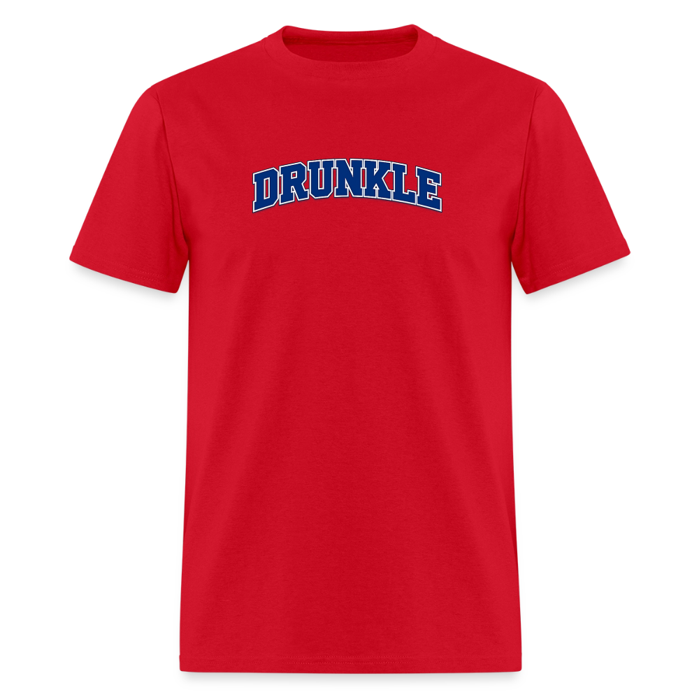 Drunkle - Varsity Drunk Uncle Tee - red