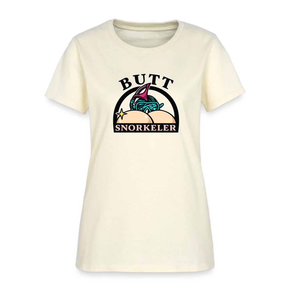 Butt Snorkeler Women's Tee - Crude Beach Humor - off white