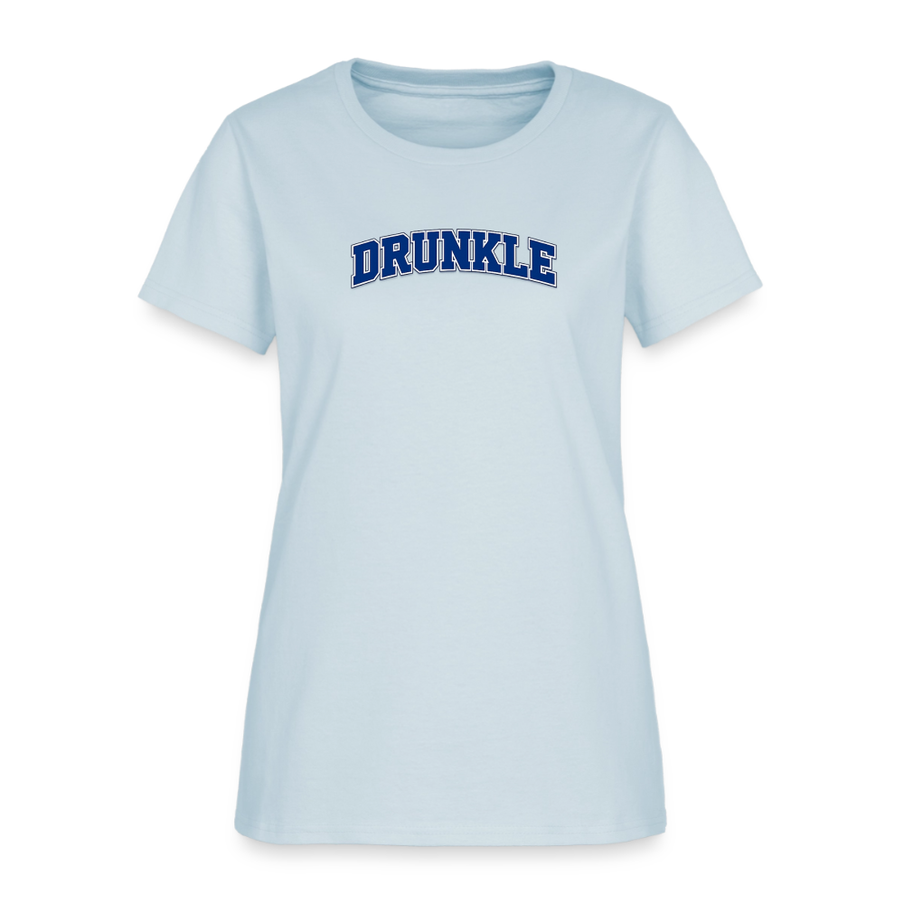 Drunkle Women's Tee - Varsity Drunk Auntie - light blue
