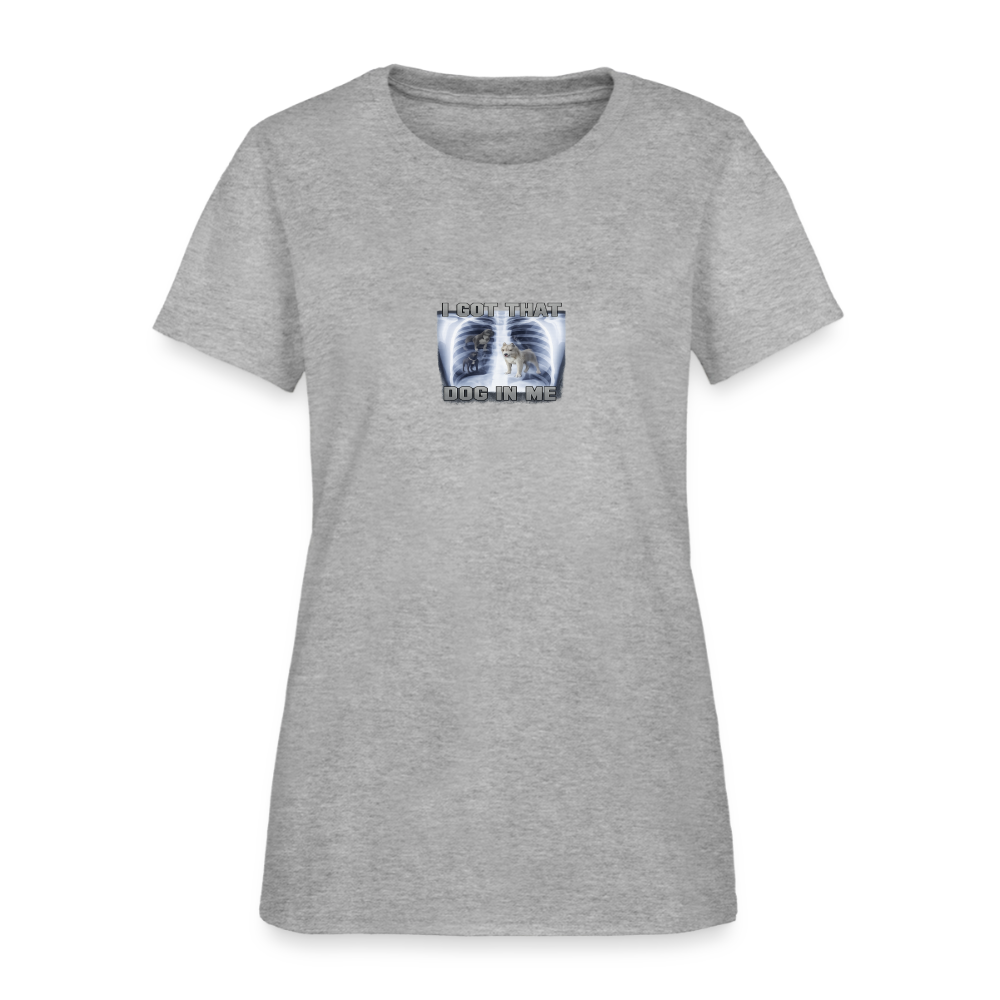 I Got That Dog In Me Women's Tee - Beast Mode X-Ray Gym - heather gray