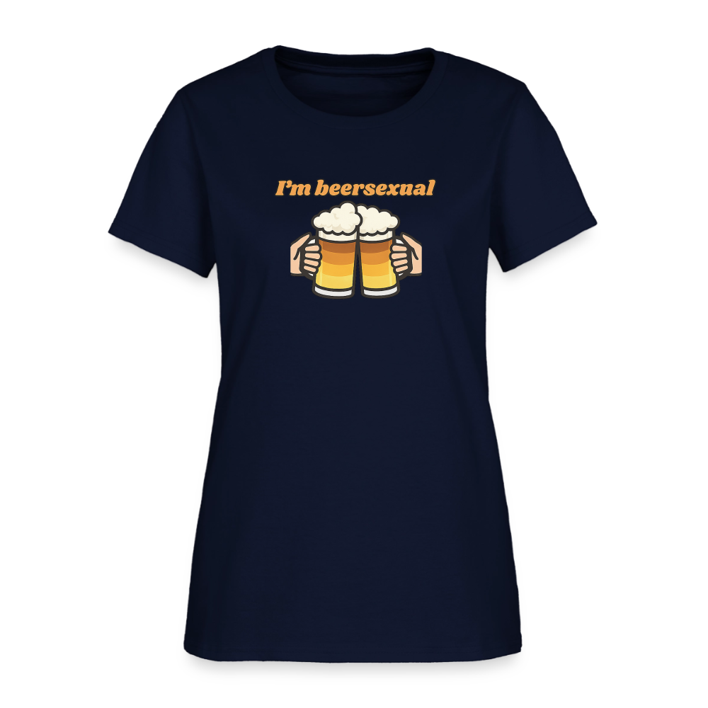 I'm Beersexual Women's Tee - Cheers to Beer - navy