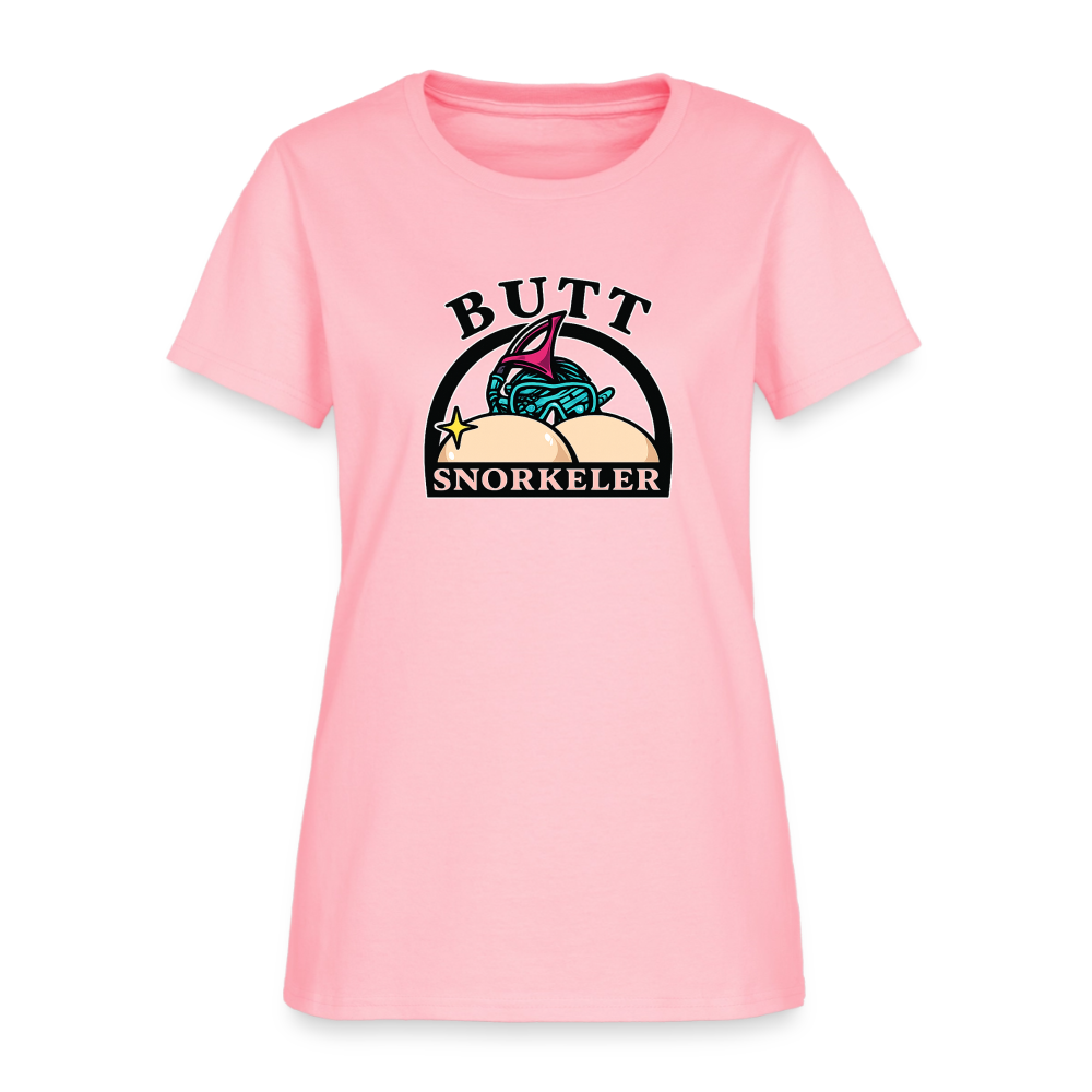 Butt Snorkeler Women's Tee - Crude Beach Humor - pink